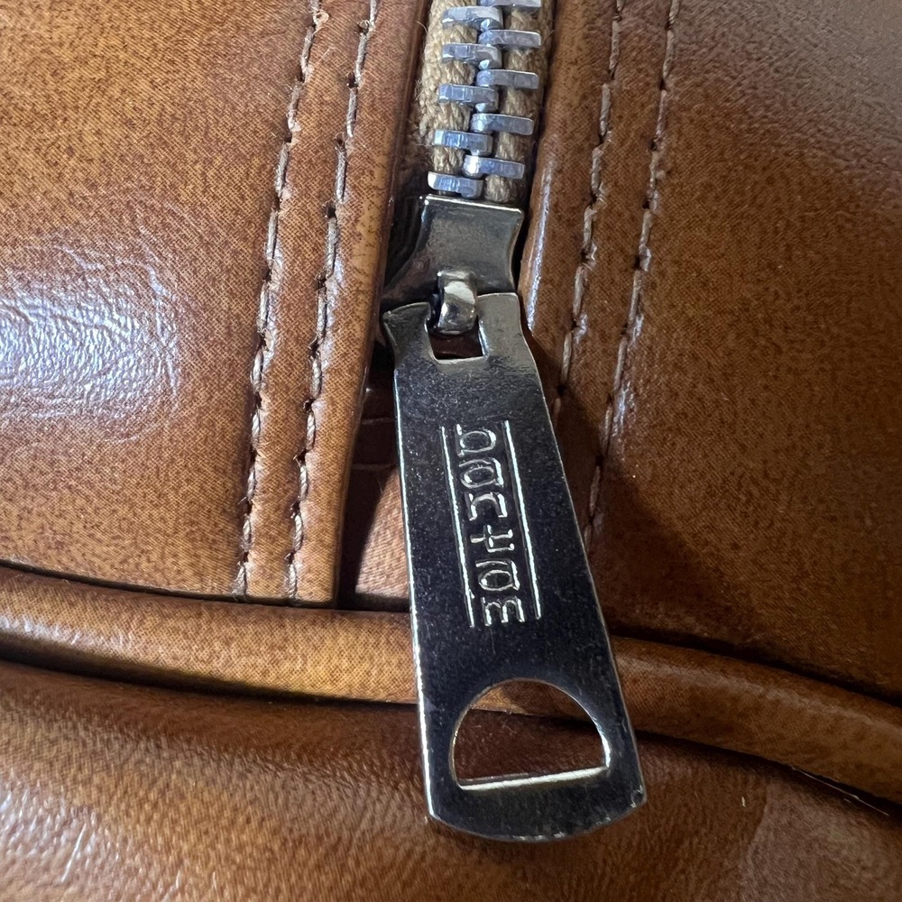 Vintage Brown Vinyl Leather Crossbody Bag Retro Messenger Bag WITH KEYS - Picture 7 of 15